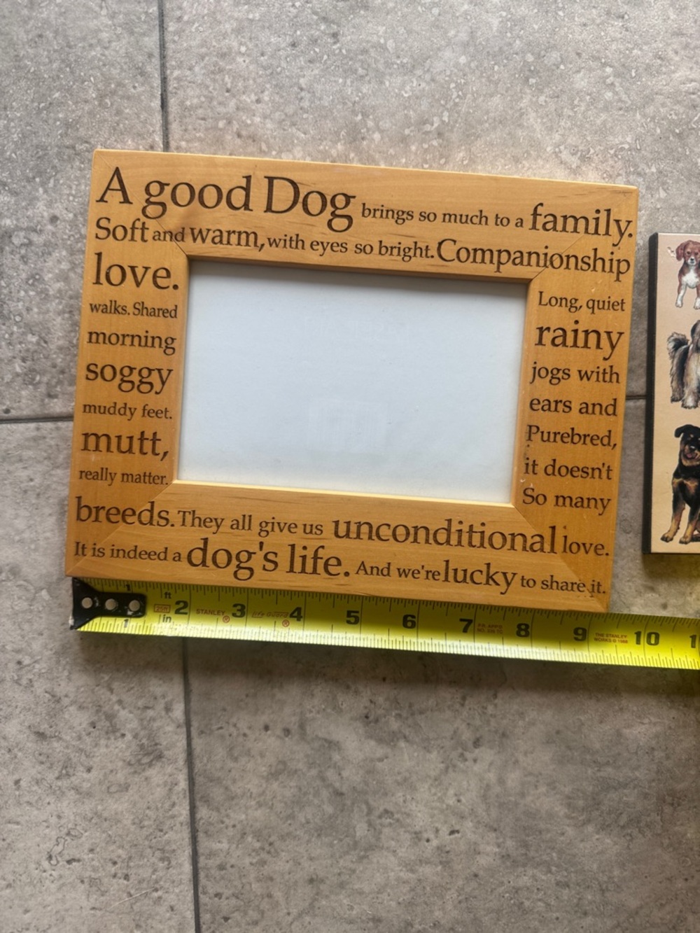 Two dog themed photo frames. - Picture 6 of 7